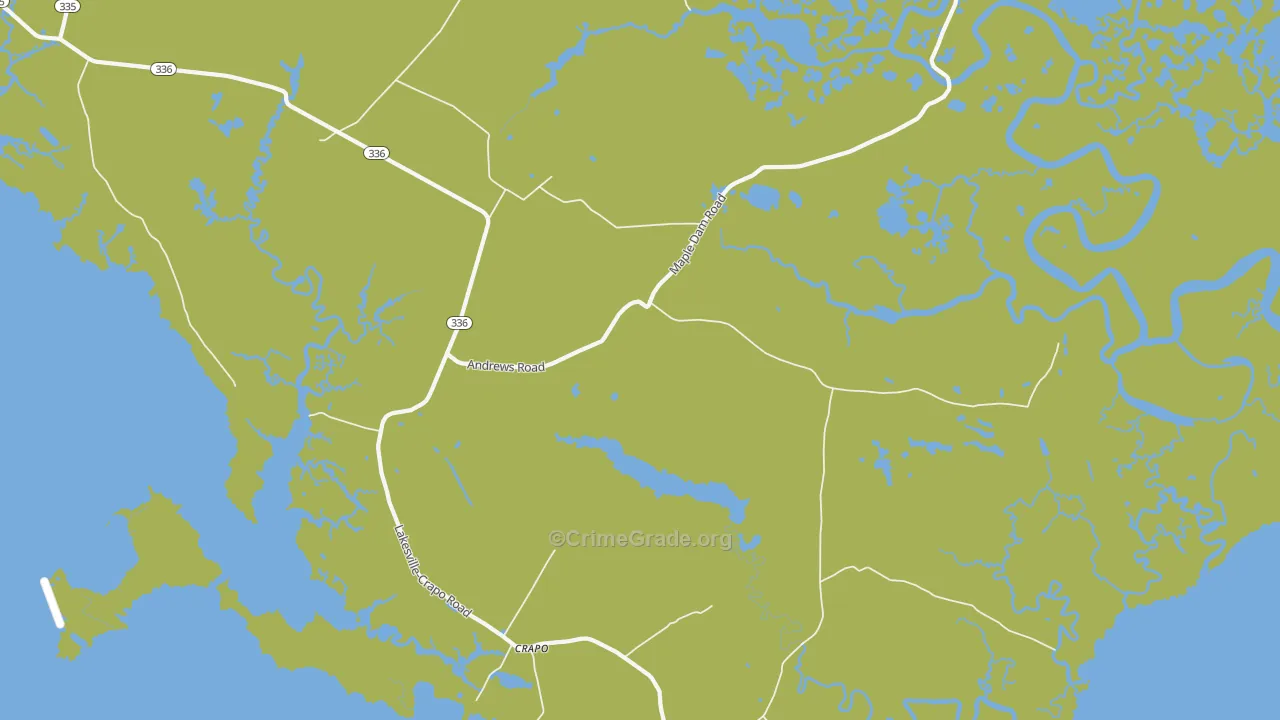 Crapo, MD Map of Vehicle Theft Rates