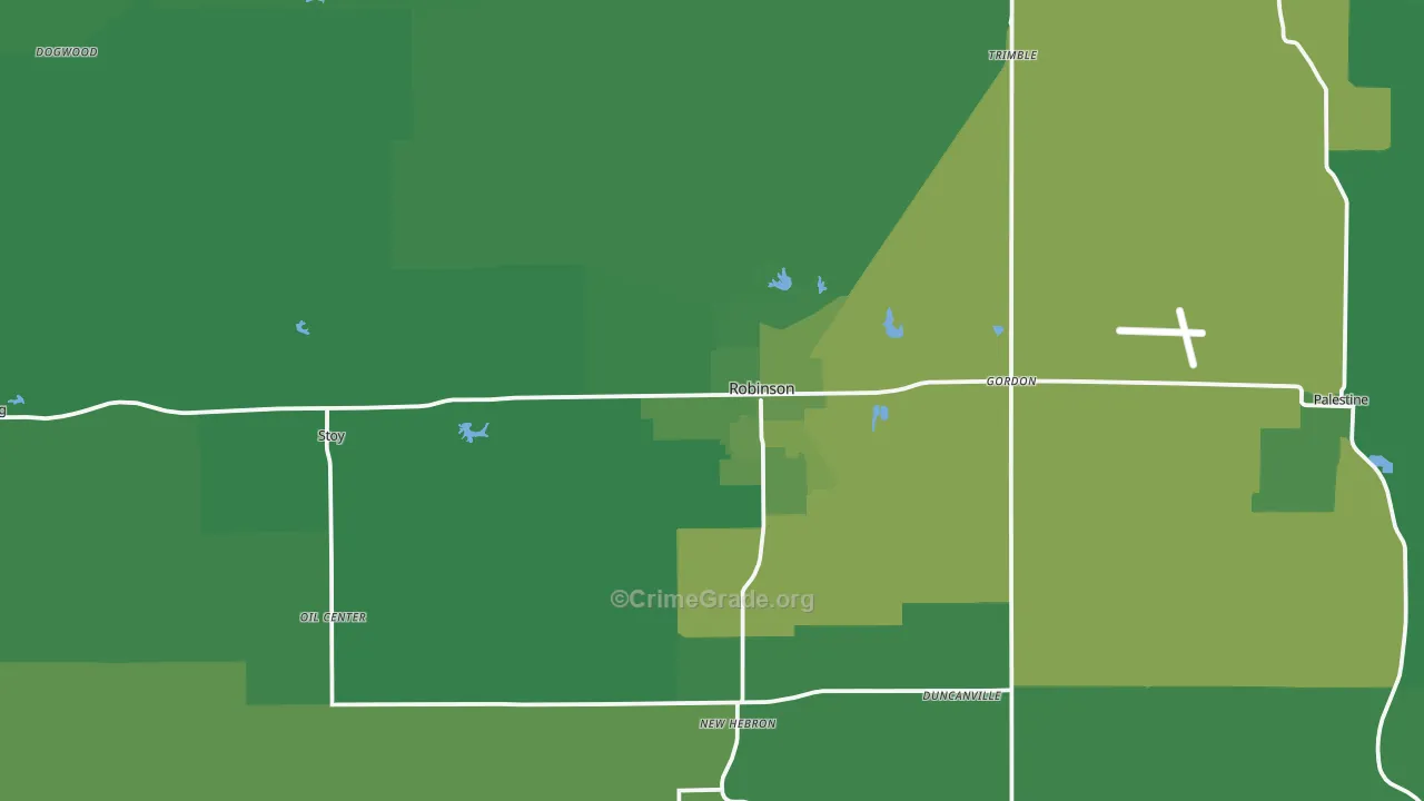 Crawford County, IL Map of Vehicle Theft Rates