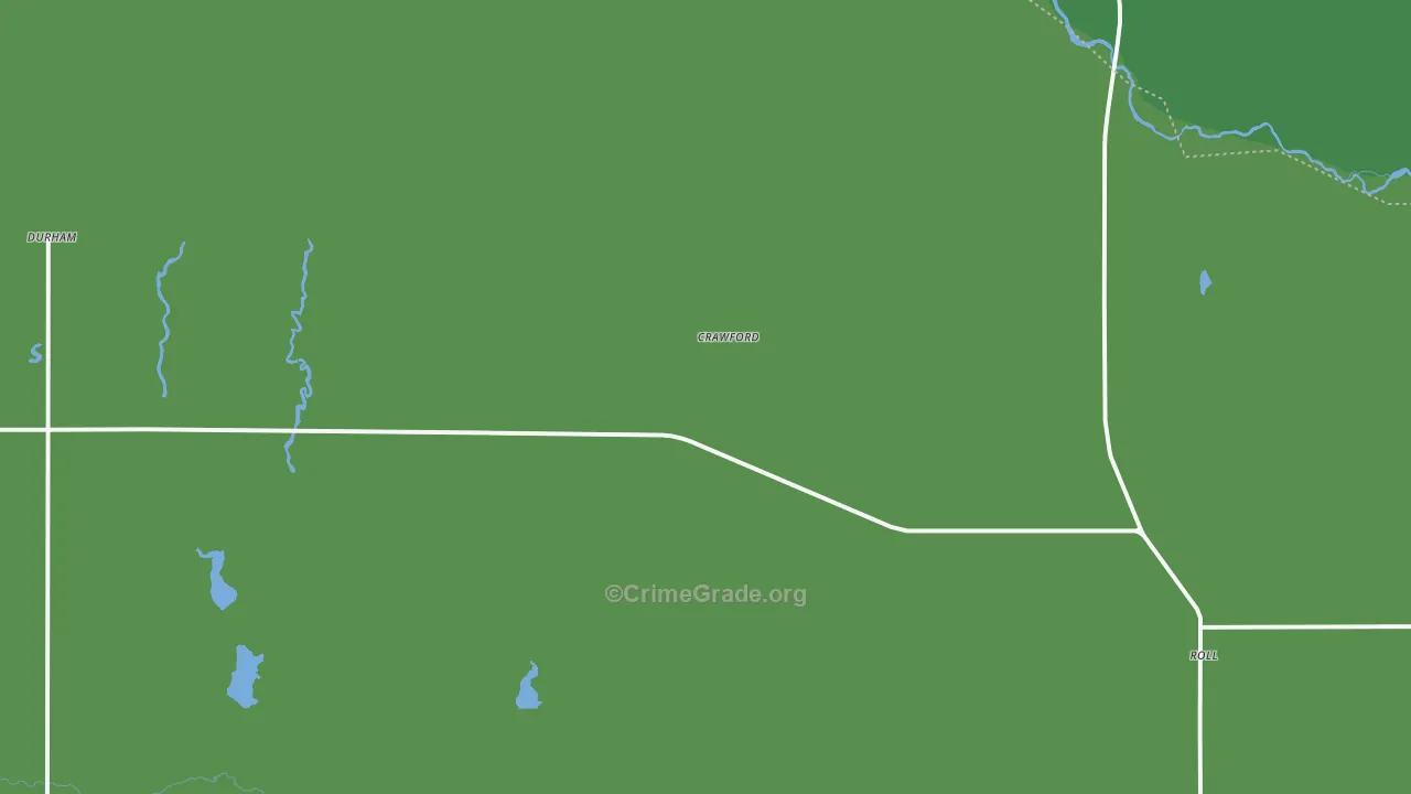 Crawford, OK Map of Vehicle Theft Rates