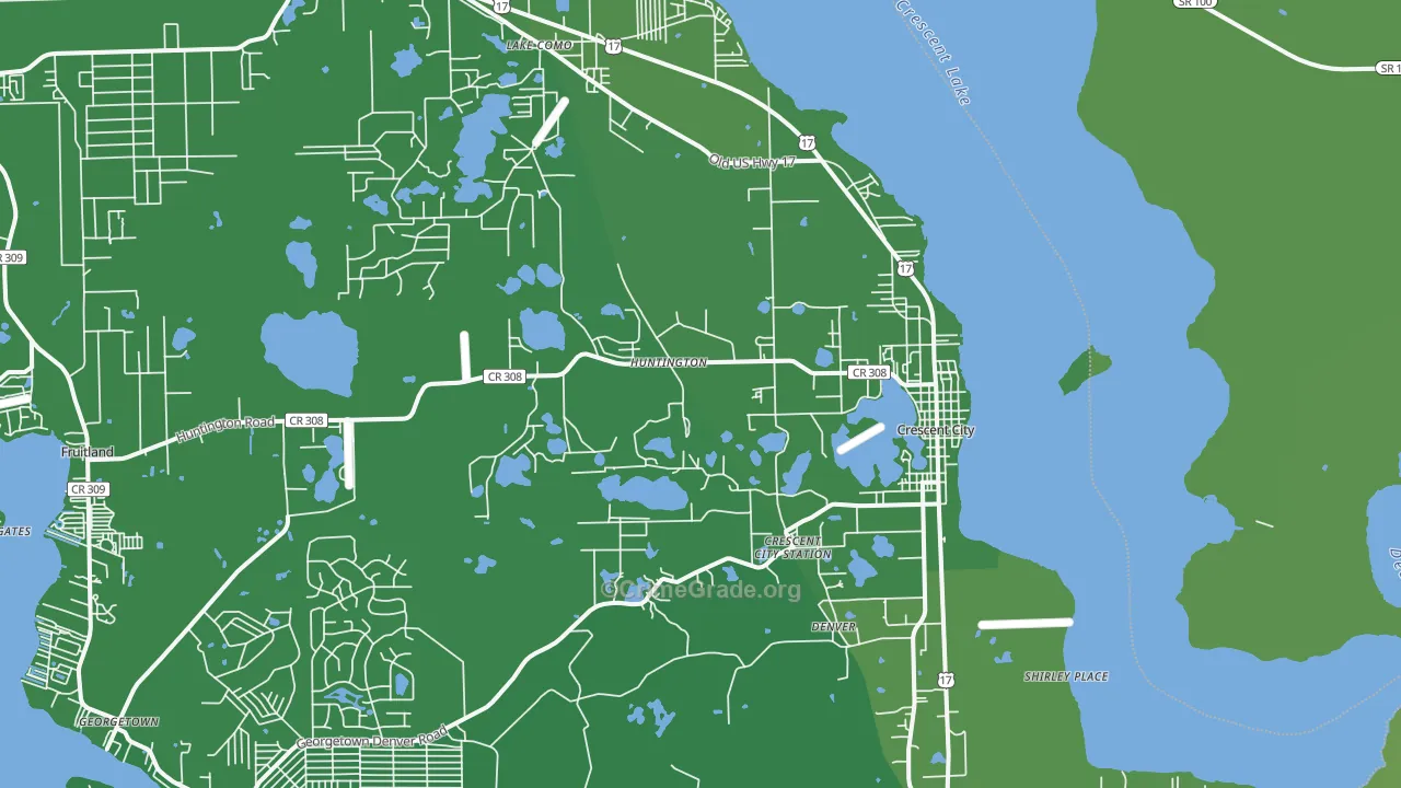 Crescent City, FL Map of Vehicle Theft Rates