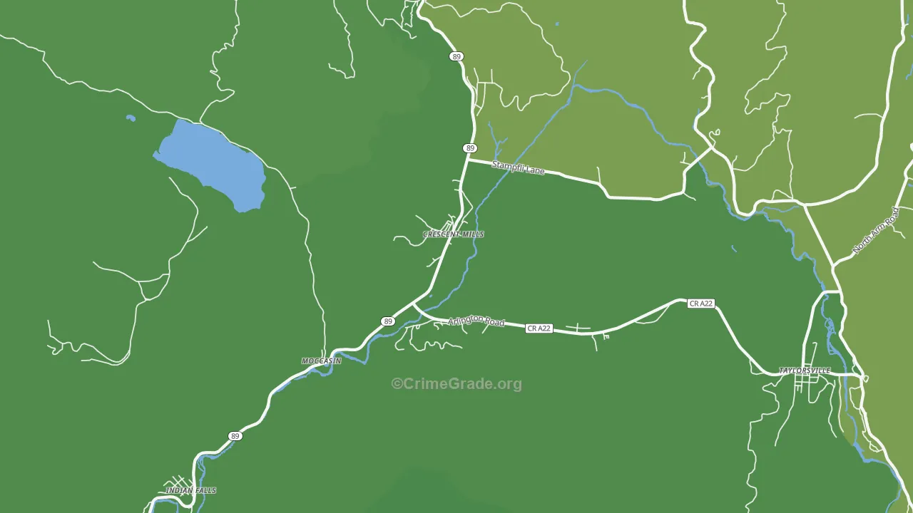 Crescent Mills, CA Map of Vehicle Theft Rates