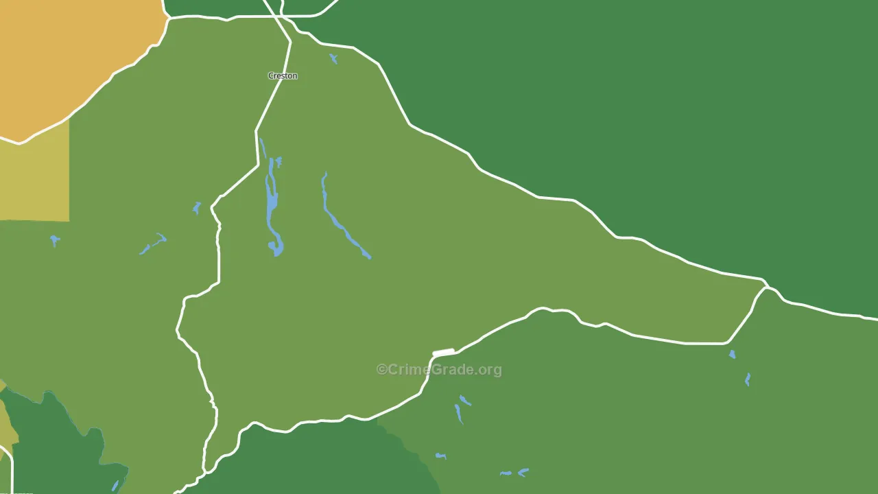 Creston, CA Map of Vehicle Theft Rates