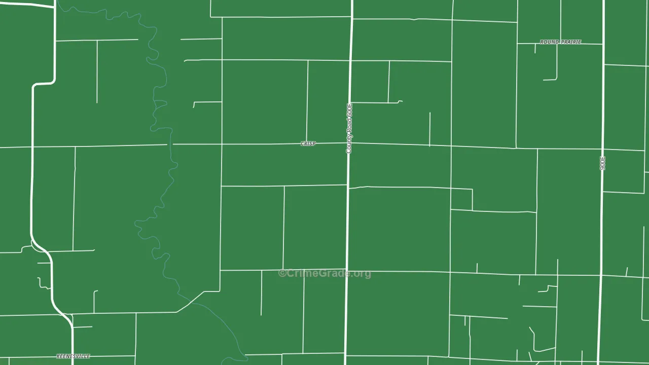 Crisp, IL Map of Vehicle Theft Rates
