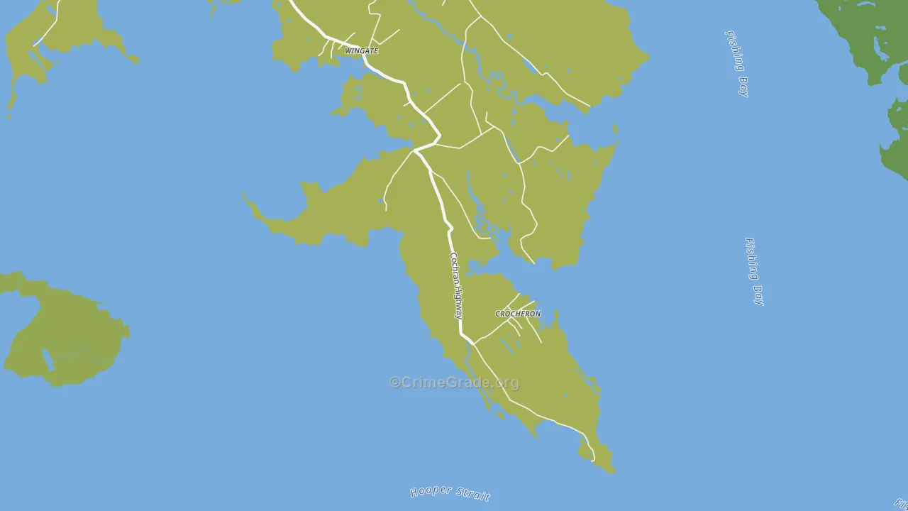 Crocheron, MD Map of Vehicle Theft Rates