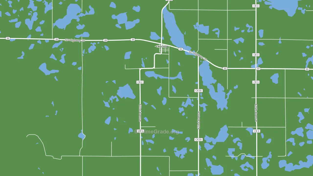 Crocker, SD Map of Vehicle Theft Rates