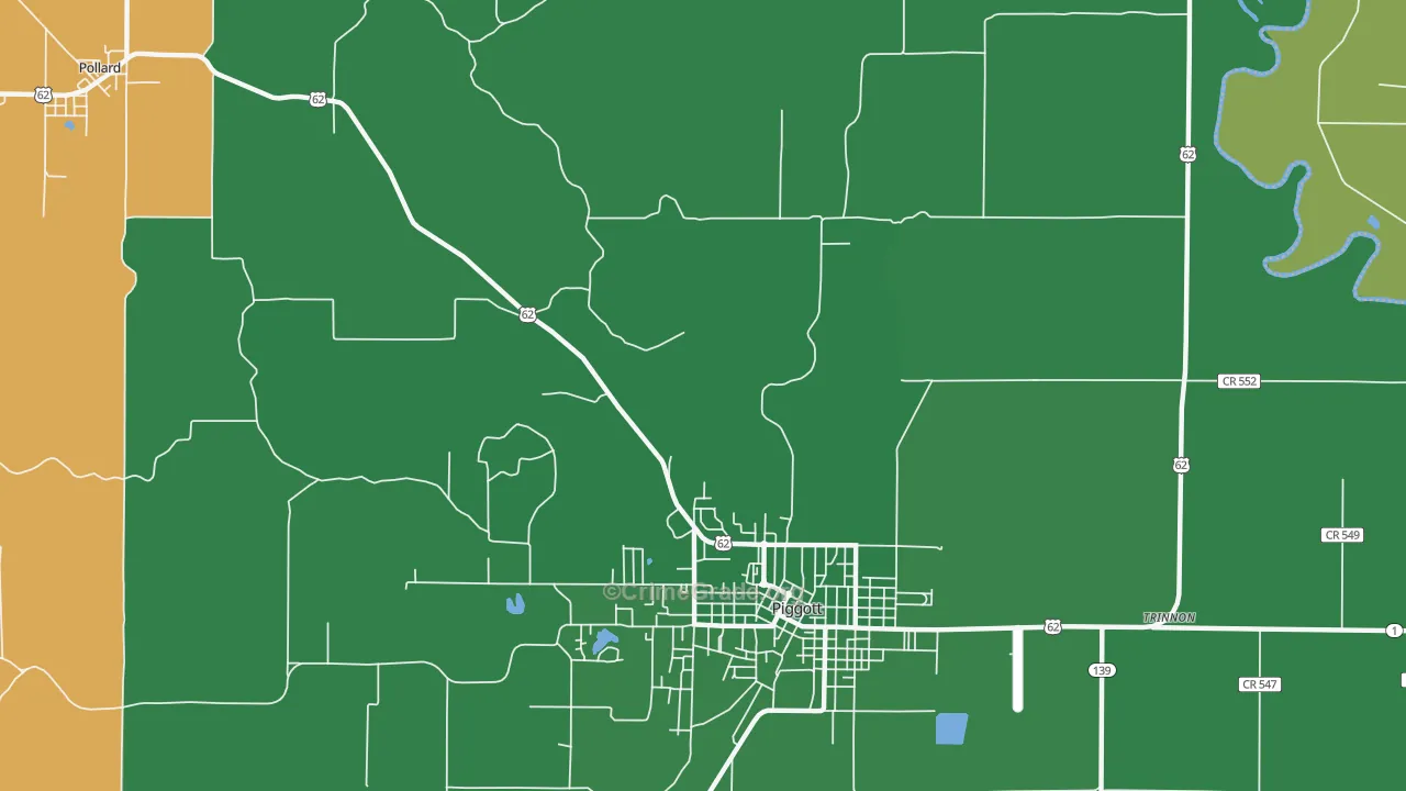 Crockett, AR Map of Vehicle Theft Rates