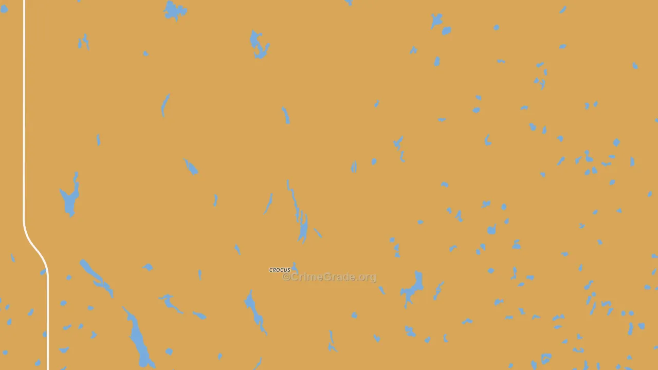 Crocus, ND Map of Vehicle Theft Rates