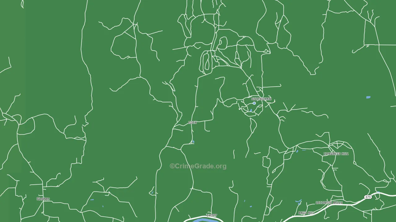Croft, PA Map of Vehicle Theft Rates