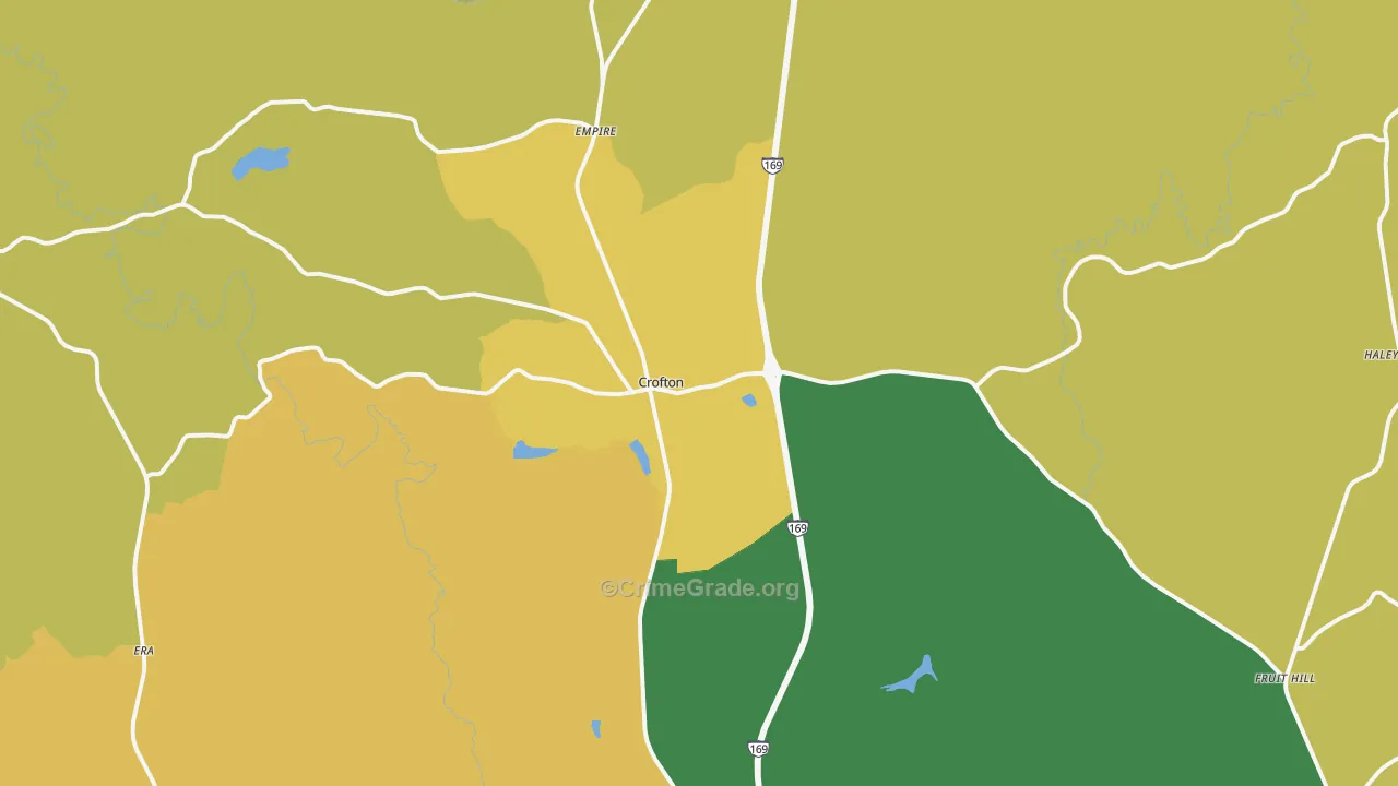 Crofton, KY Map of Vehicle Theft Rates