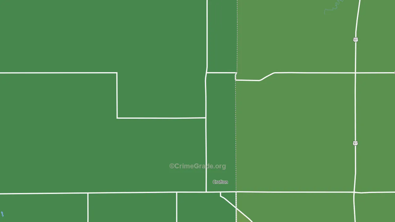 Crofton, NE Map of Vehicle Theft Rates