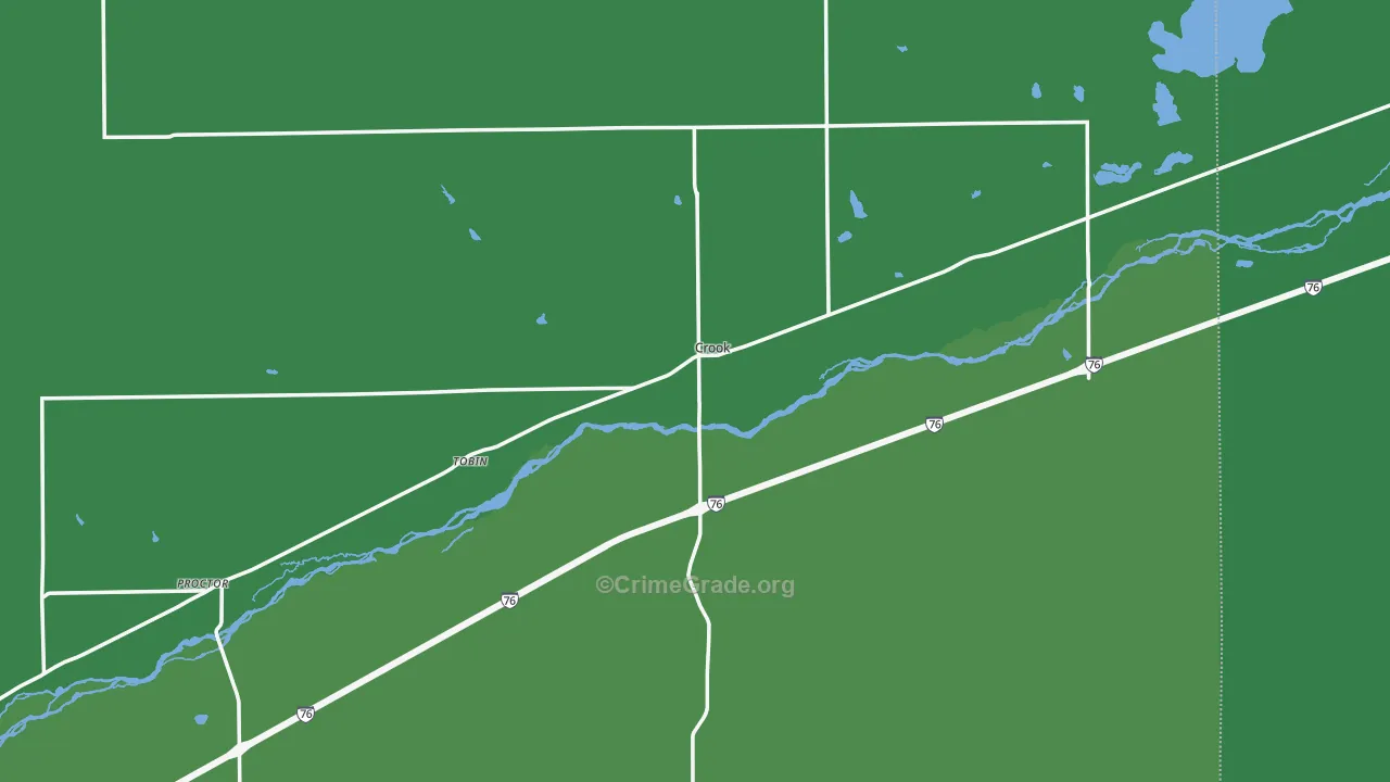 Crook, CO Map of Vehicle Theft Rates