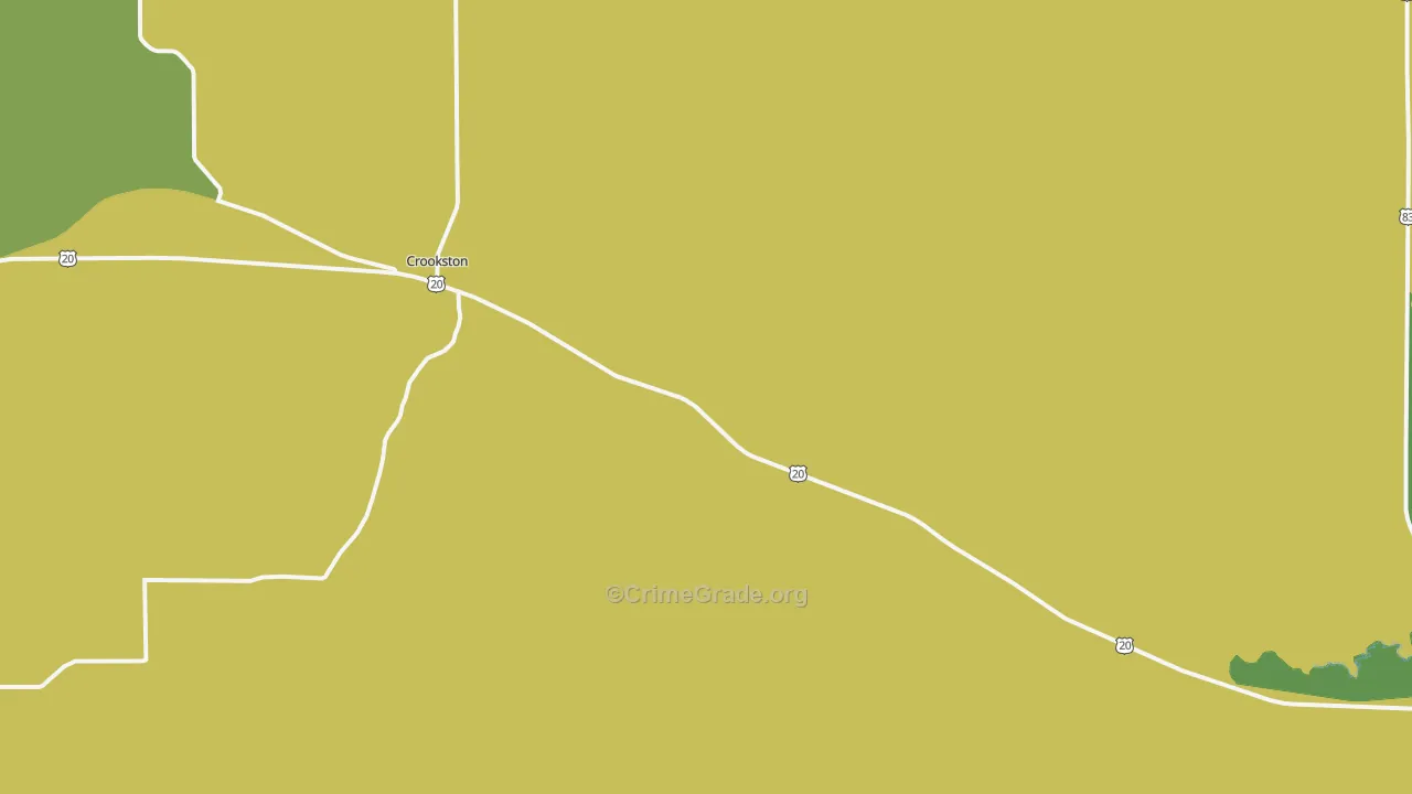Crookston, NE Map of Vehicle Theft Rates
