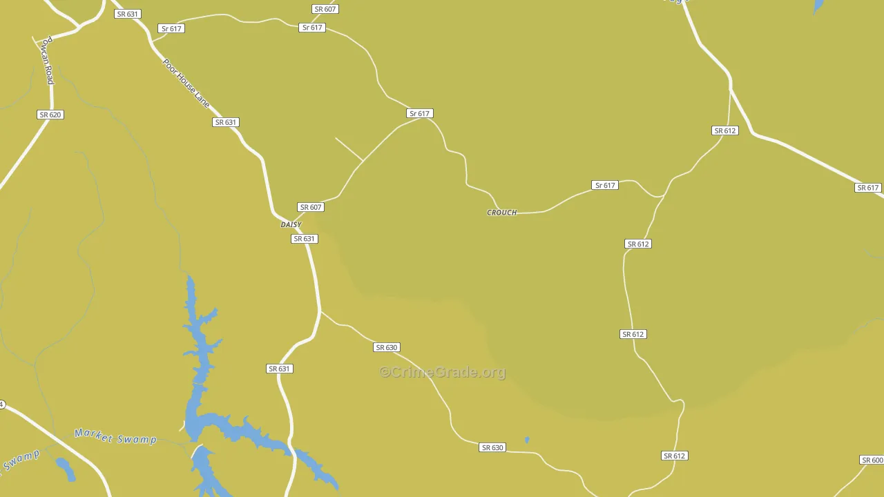 Crouch, VA Map of Vehicle Theft Rates