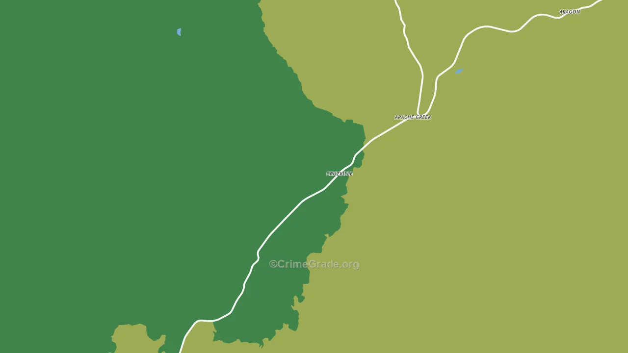 Cruzville, NM Map of Vehicle Theft Rates