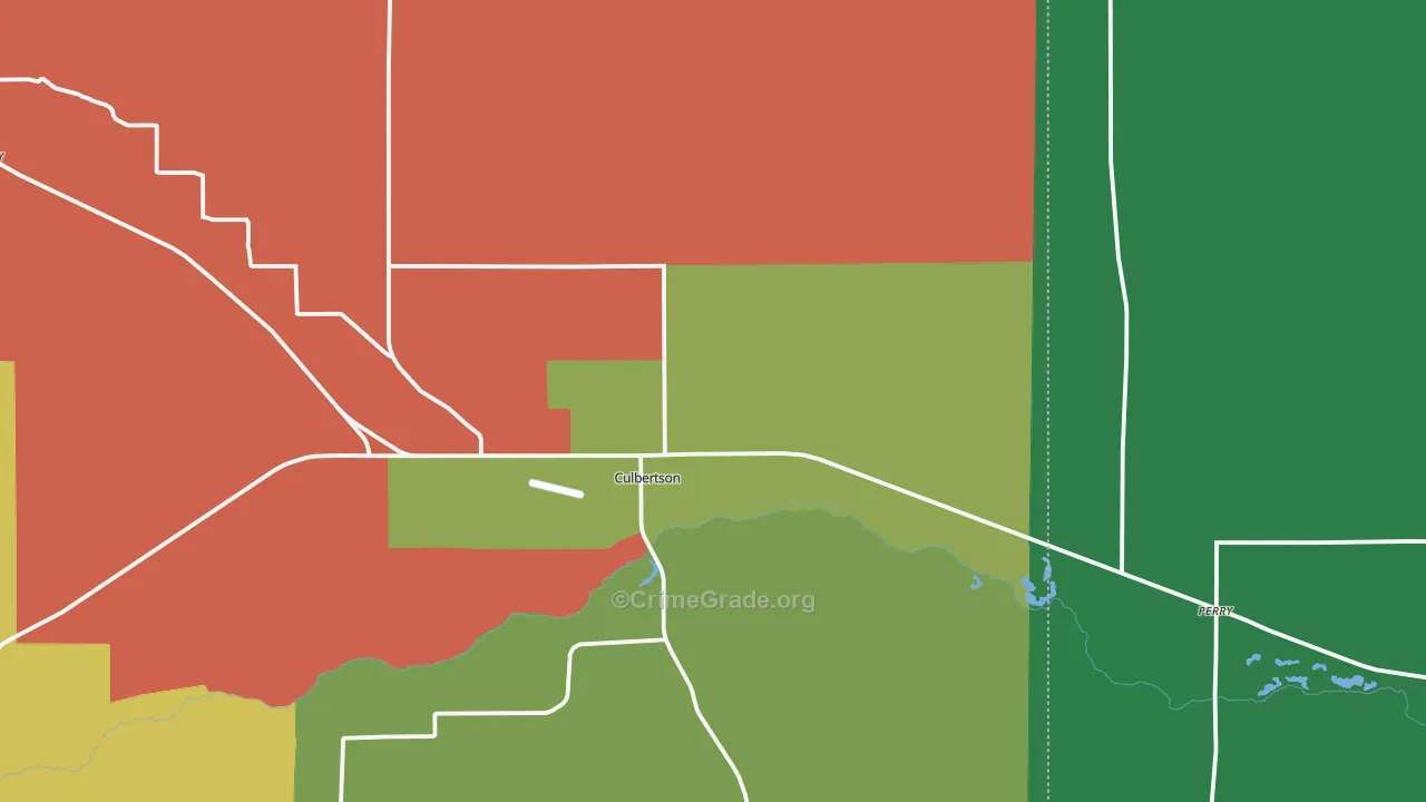 Culbertson, NE Map of Vehicle Theft Rates