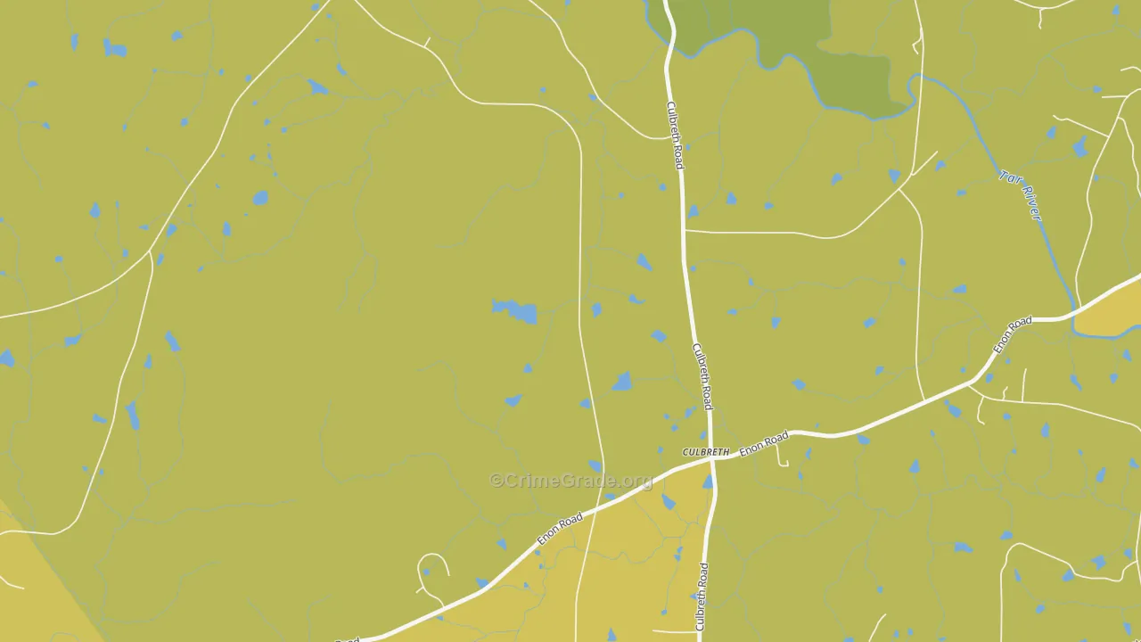 Culbreth, NC Map of Vehicle Theft Rates
