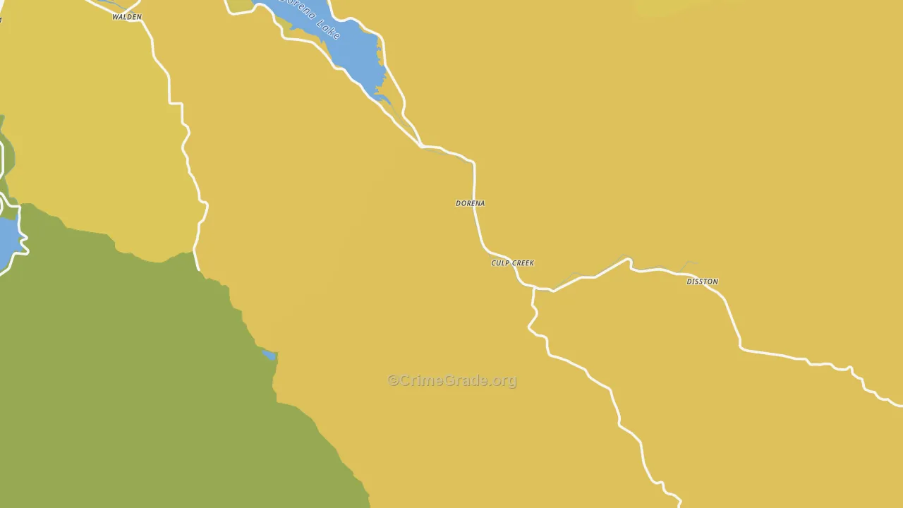 Culp Creek, OR Map of Vehicle Theft Rates