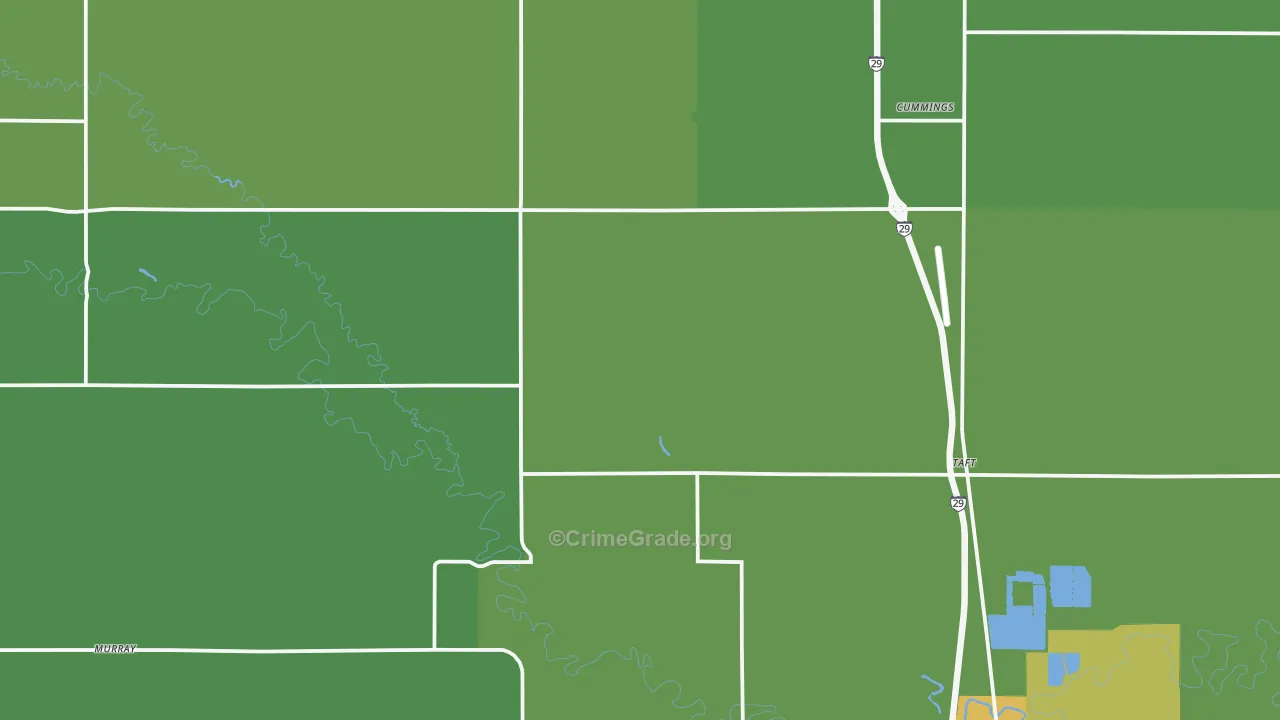 Cummings, ND Map of Vehicle Theft Rates