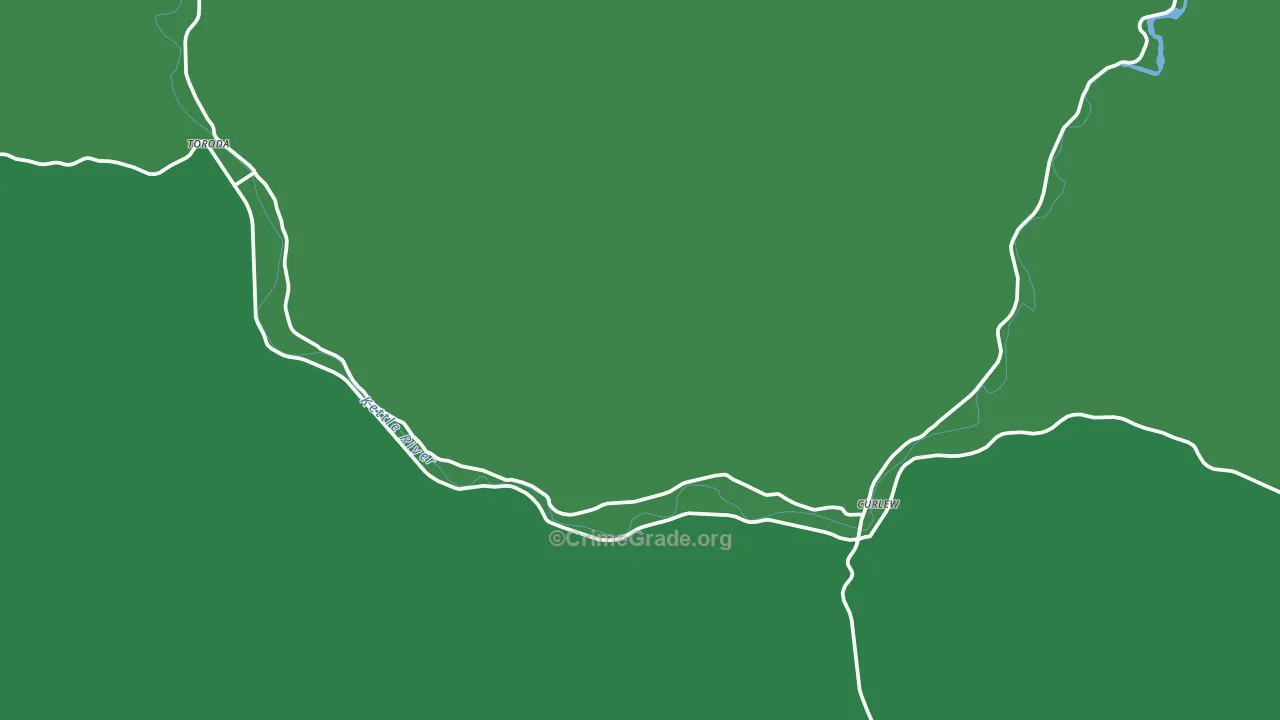 Curlew, WA Map of Vehicle Theft Rates