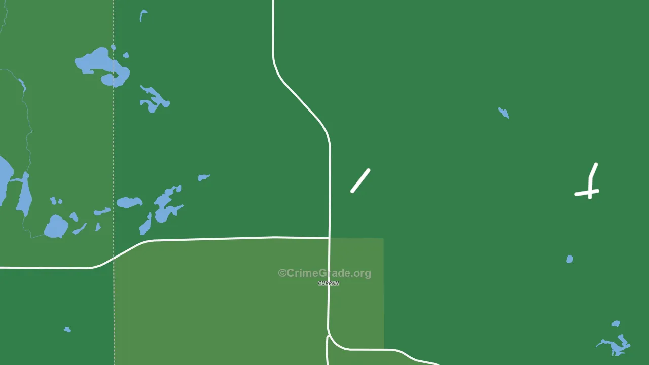 Curran, MI Map of Vehicle Theft Rates