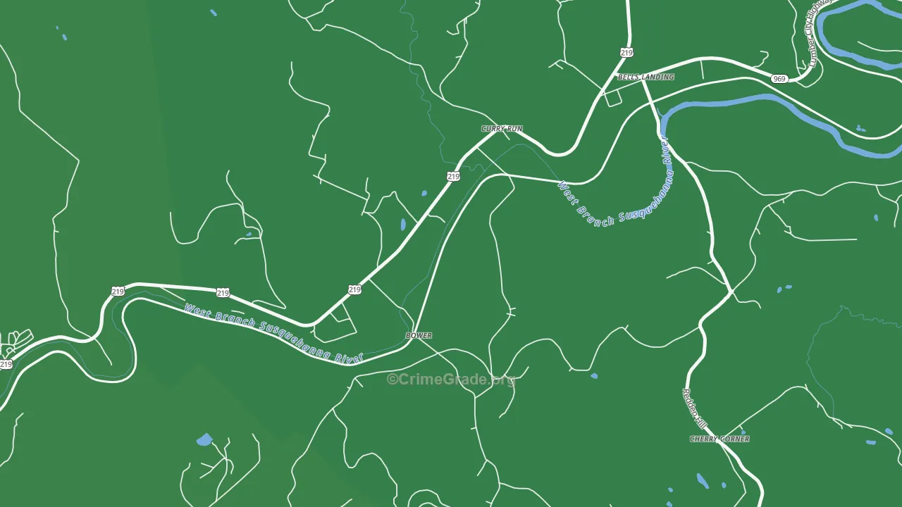 Curry Run, PA Map of Vehicle Theft Rates