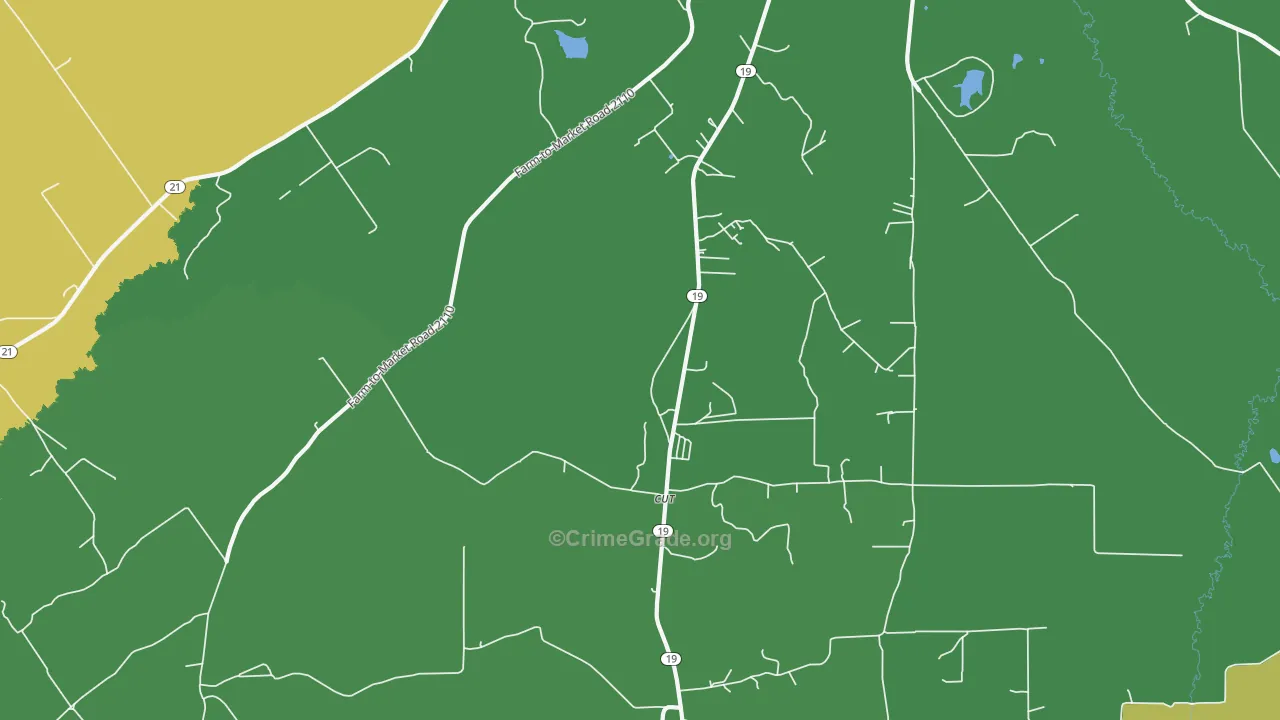Cut, TX Map of Vehicle Theft Rates