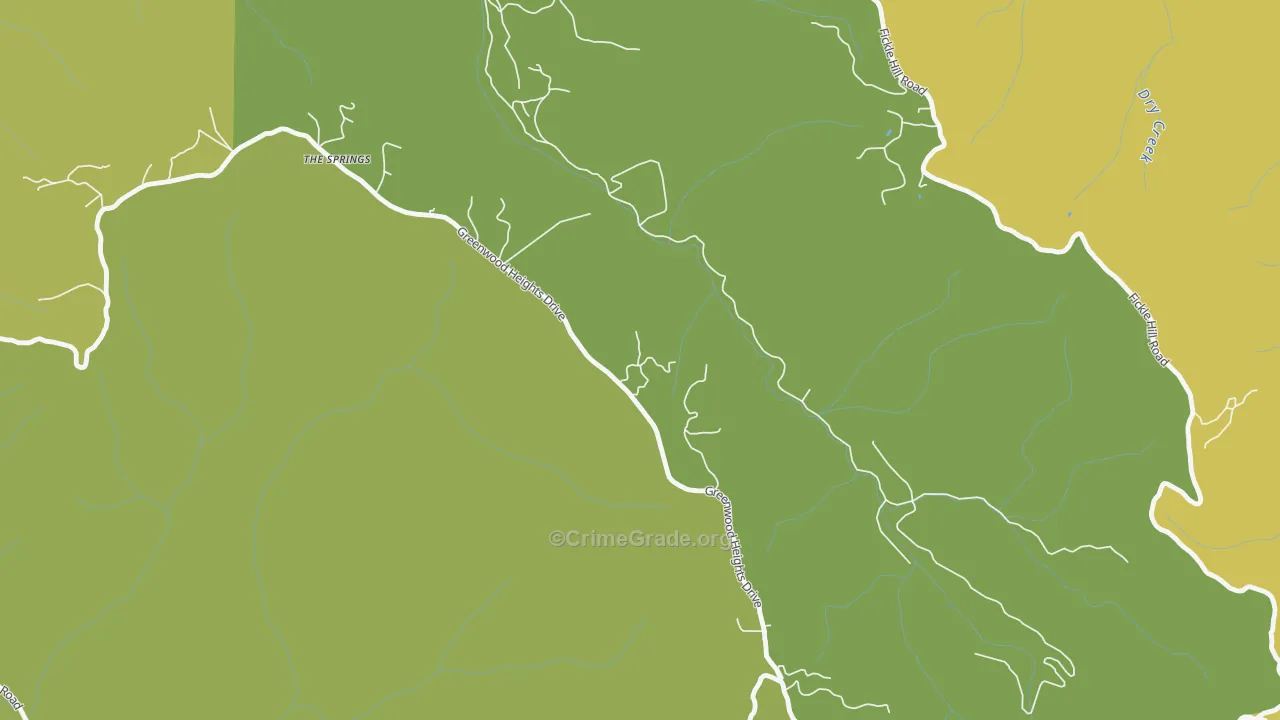 Cutten, CA Map of Vehicle Theft Rates