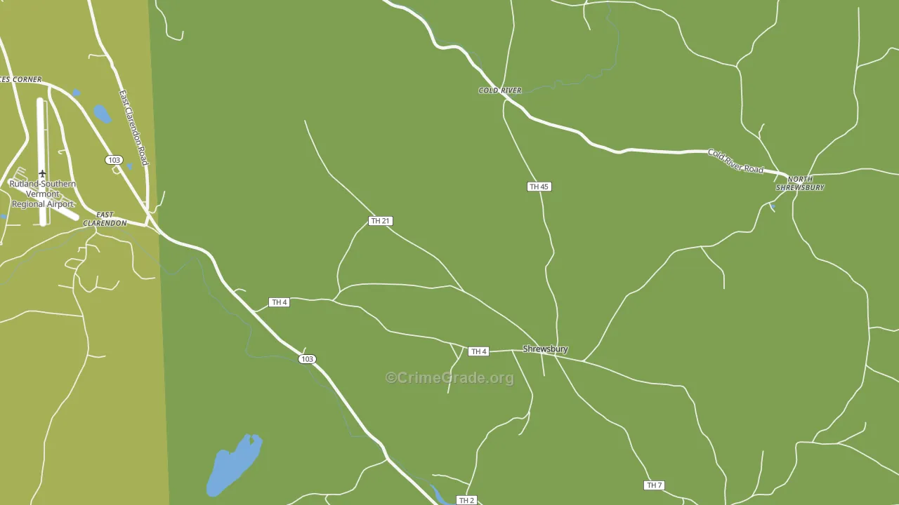 Cuttingsville, VT Map of Vehicle Theft Rates