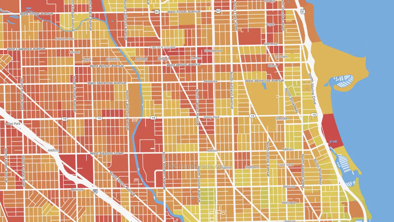 Cuyler, Chicago, IL Map of Vehicle Theft Rates