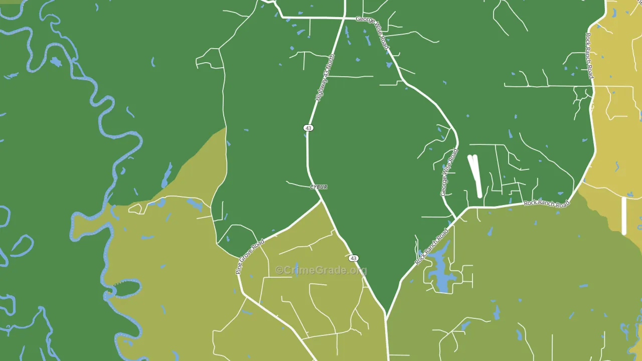Cybur, MS Map of Vehicle Theft Rates