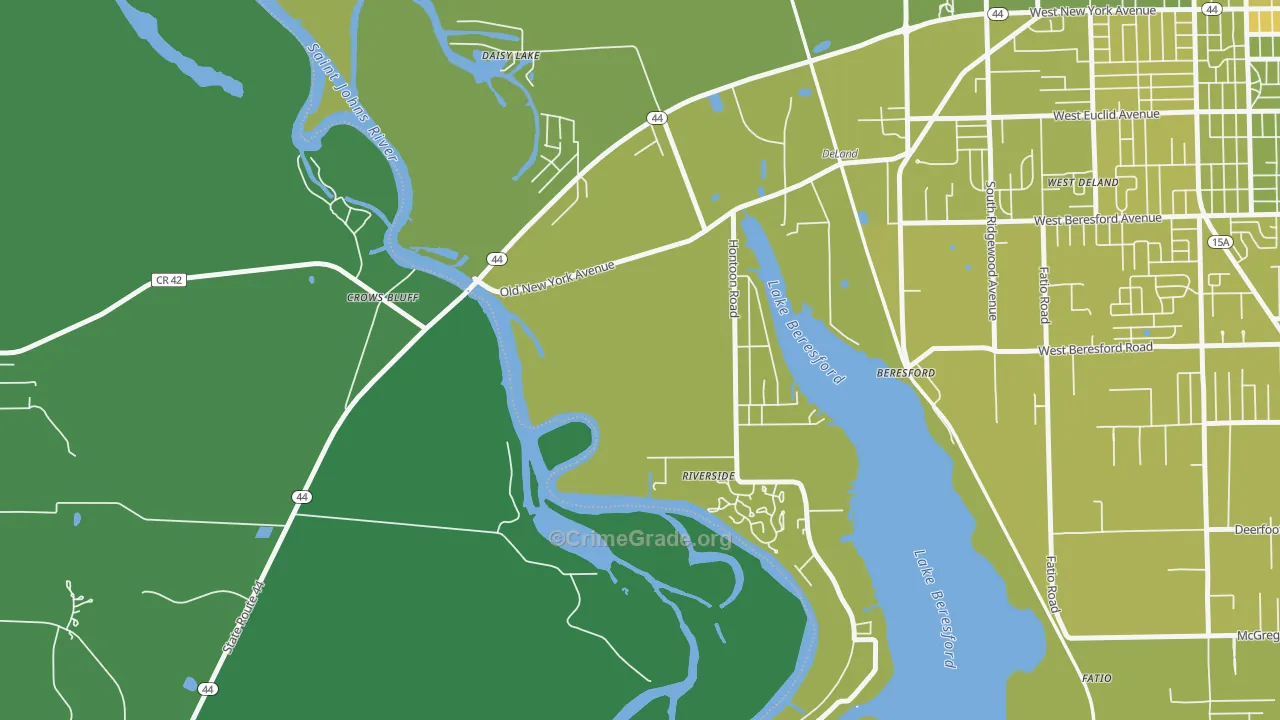 Cypress Lake Estates, FL Map of Vehicle Theft Rates