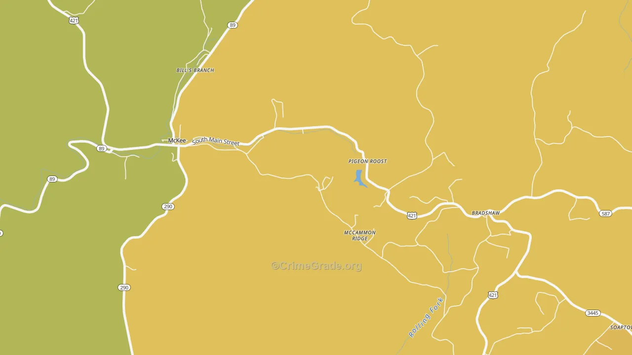 Dabolt, KY Map of Vehicle Theft Rates
