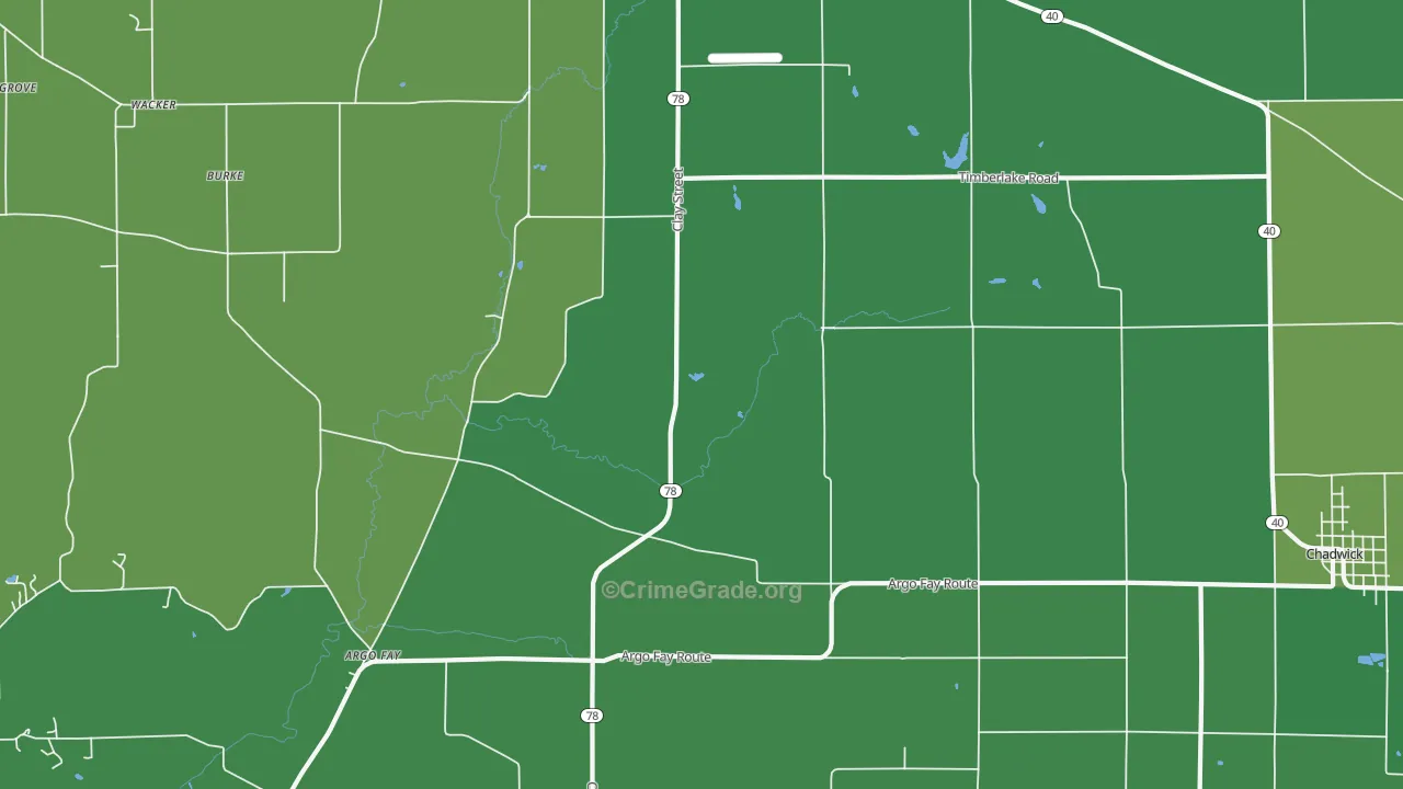 Daggett, IL Map of Vehicle Theft Rates