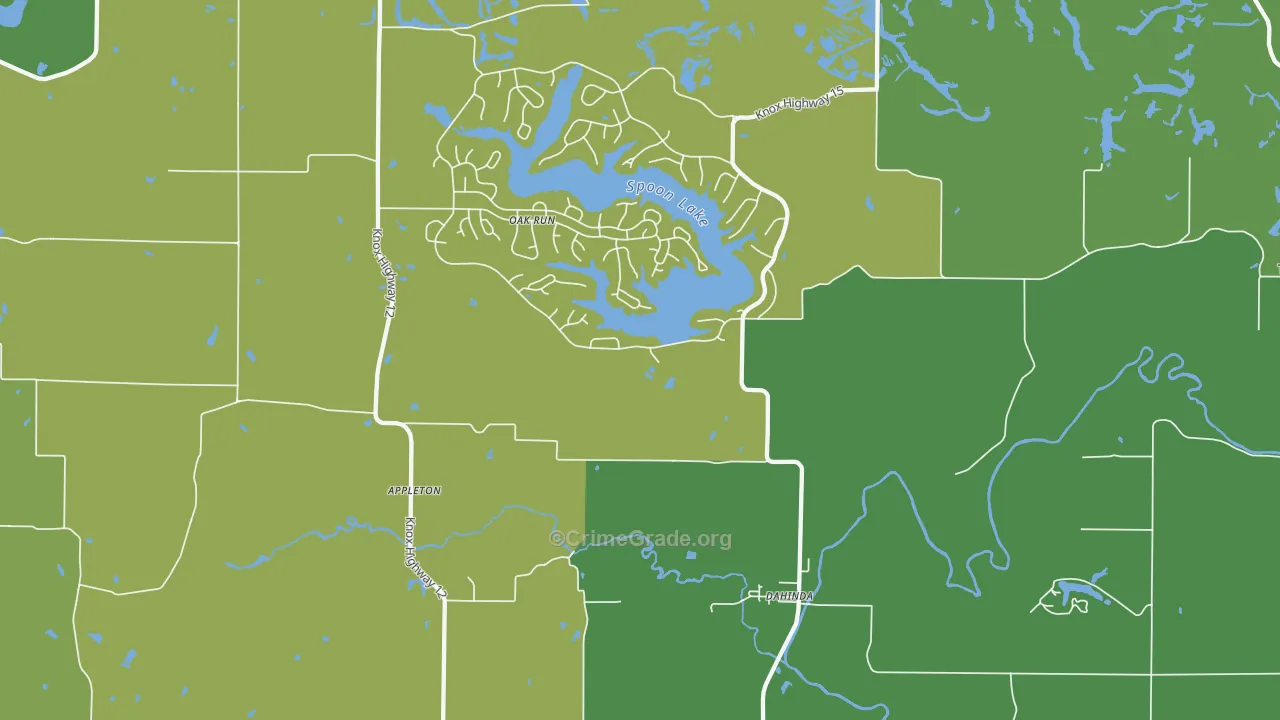 Dahinda, IL Map of Vehicle Theft Rates
