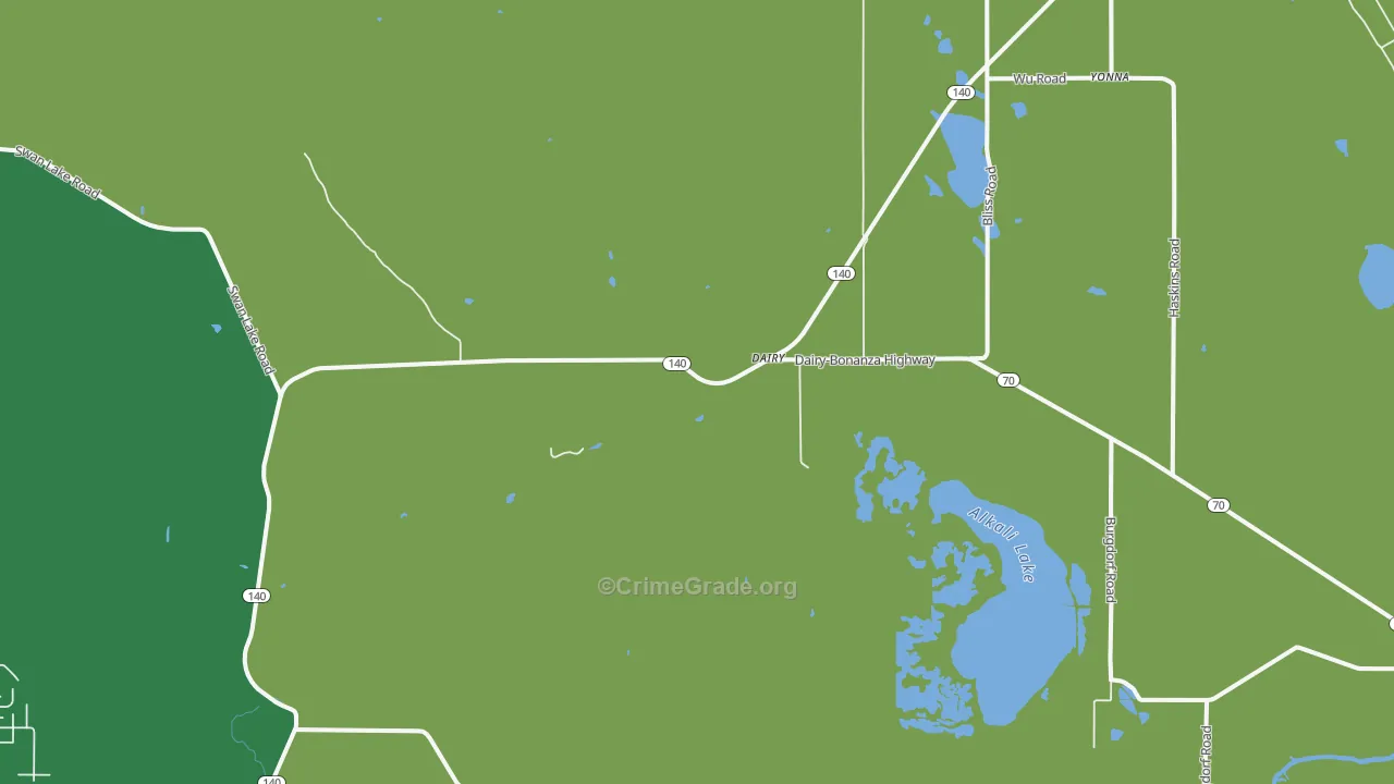 Dairy, OR Map of Vehicle Theft Rates