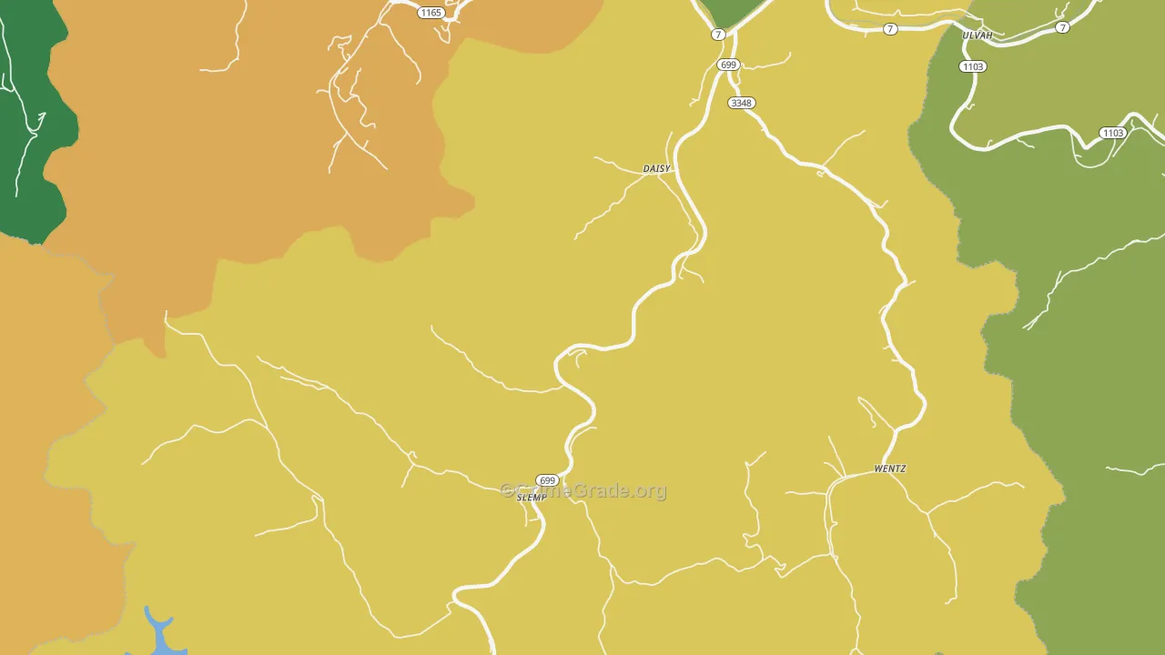 Daisy, KY Map of Vehicle Theft Rates