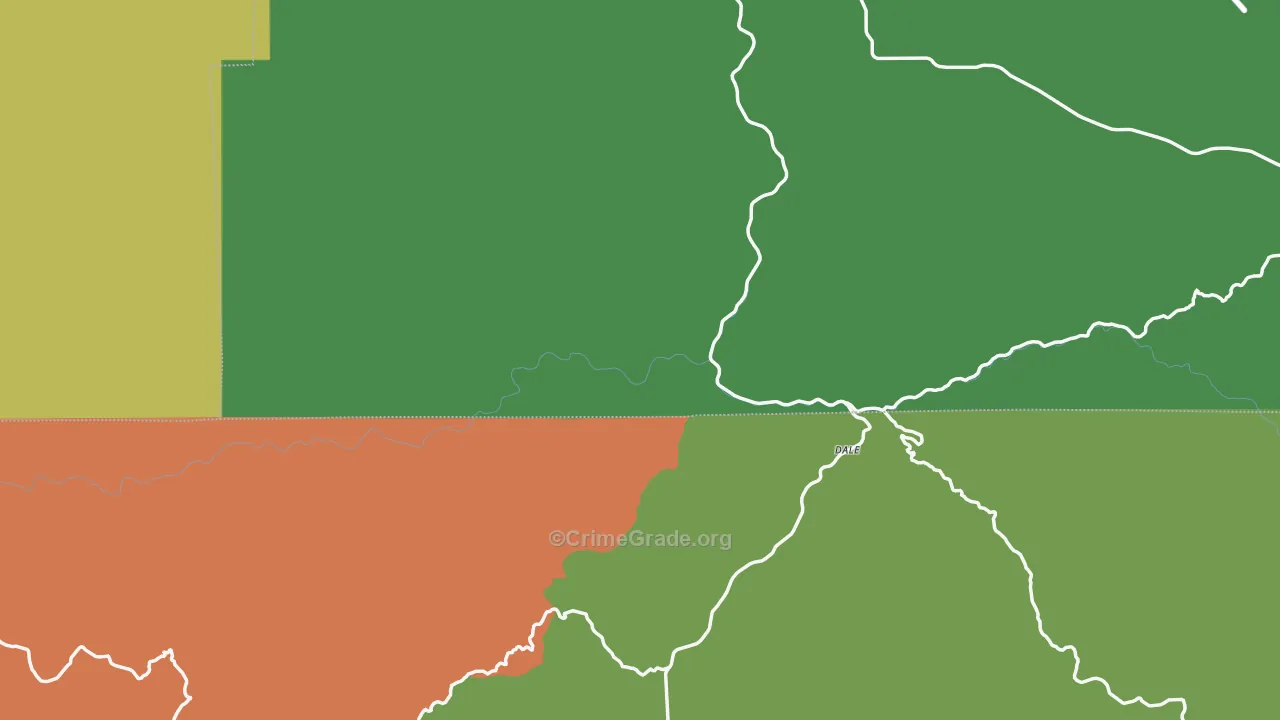 Dale, OR Map of Vehicle Theft Rates