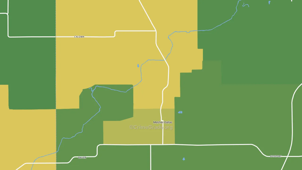 Dallas, IA Map of Vehicle Theft Rates