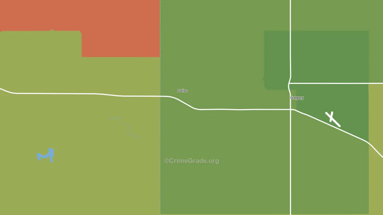 Dallas, SD Map of Vehicle Theft Rates