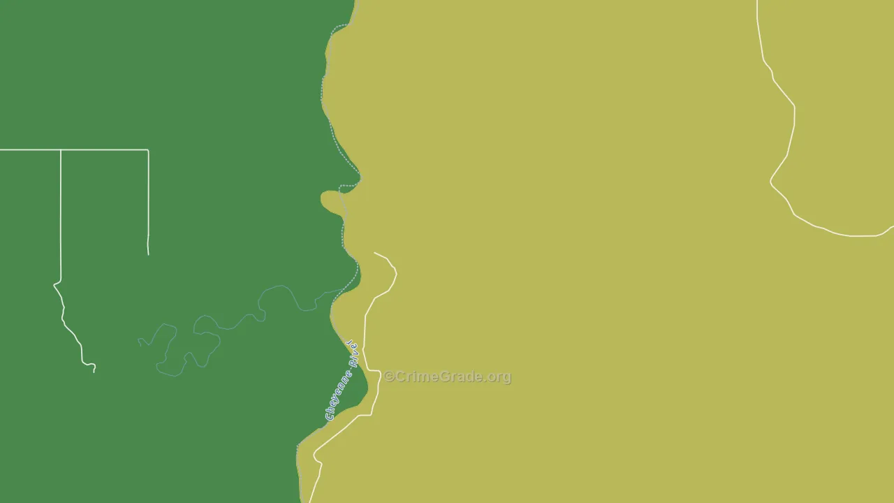 Dalzell, SD Map of Vehicle Theft Rates
