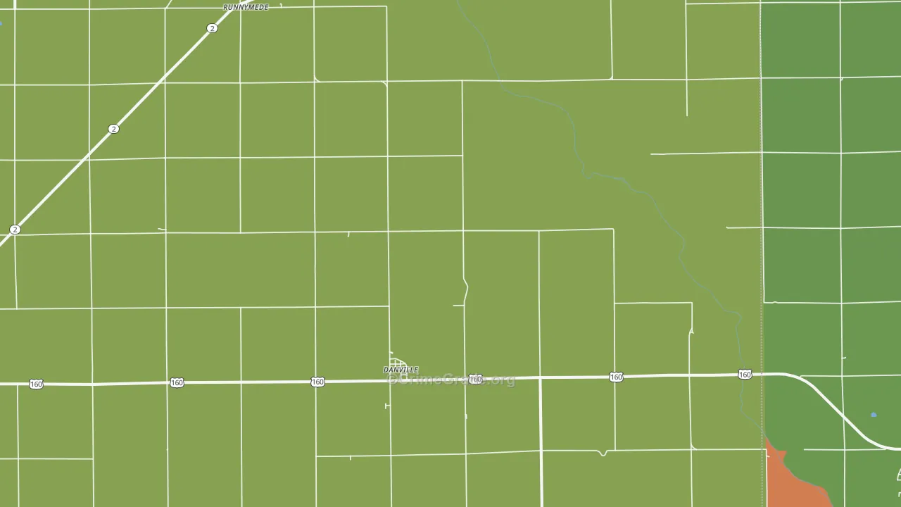 Danville, KS Map of Vehicle Theft Rates