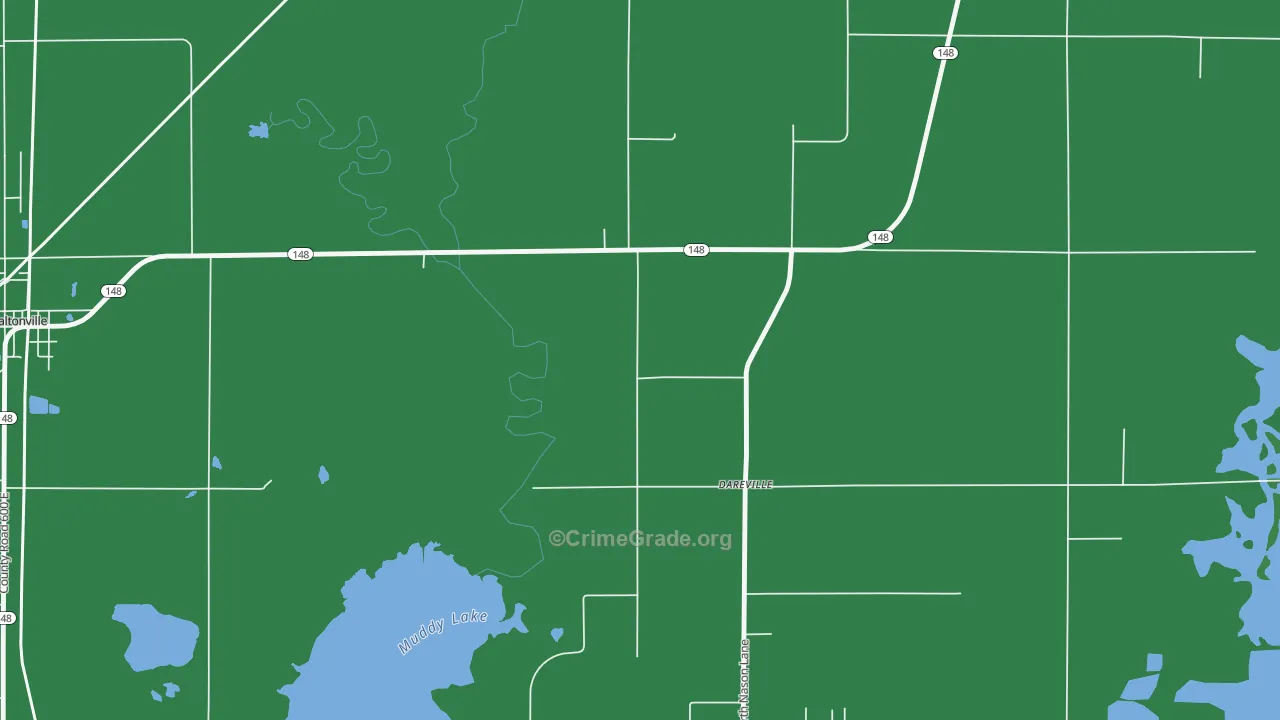 Dareville, IL Map of Vehicle Theft Rates