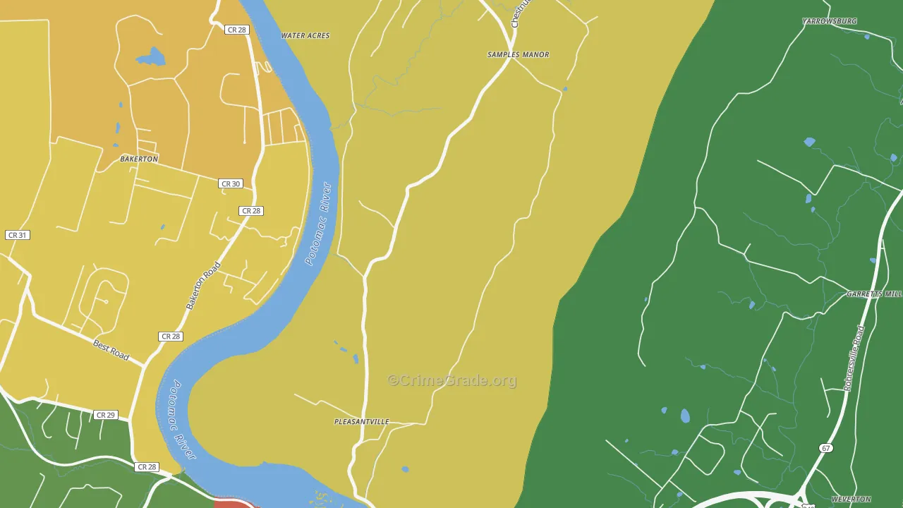 Dargan, MD Map of Vehicle Theft Rates