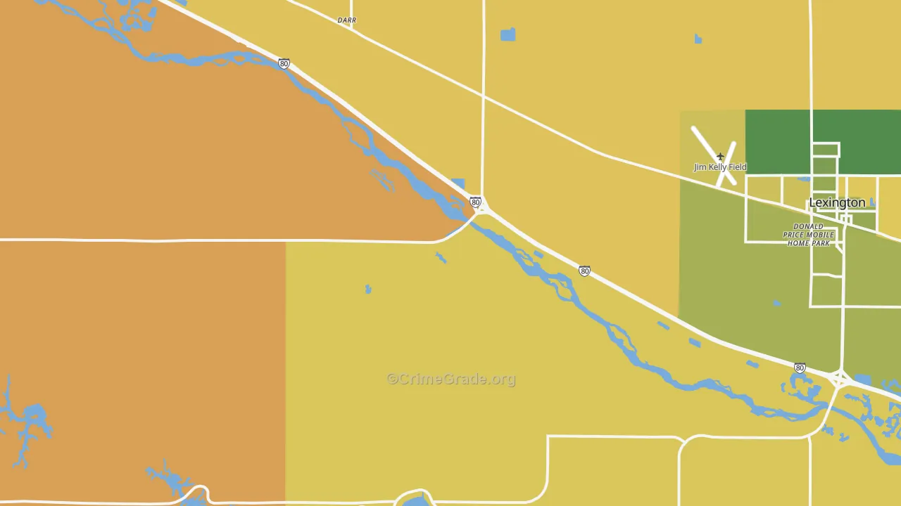 Darr, NE Map of Vehicle Theft Rates