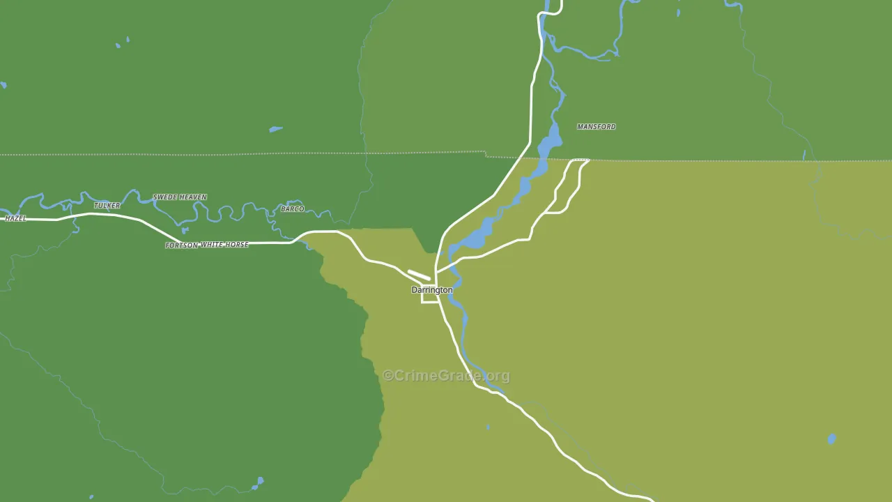 Darrington, WA Map of Vehicle Theft Rates