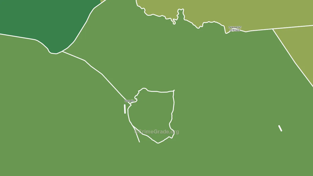 Darwin, CA Map of Vehicle Theft Rates
