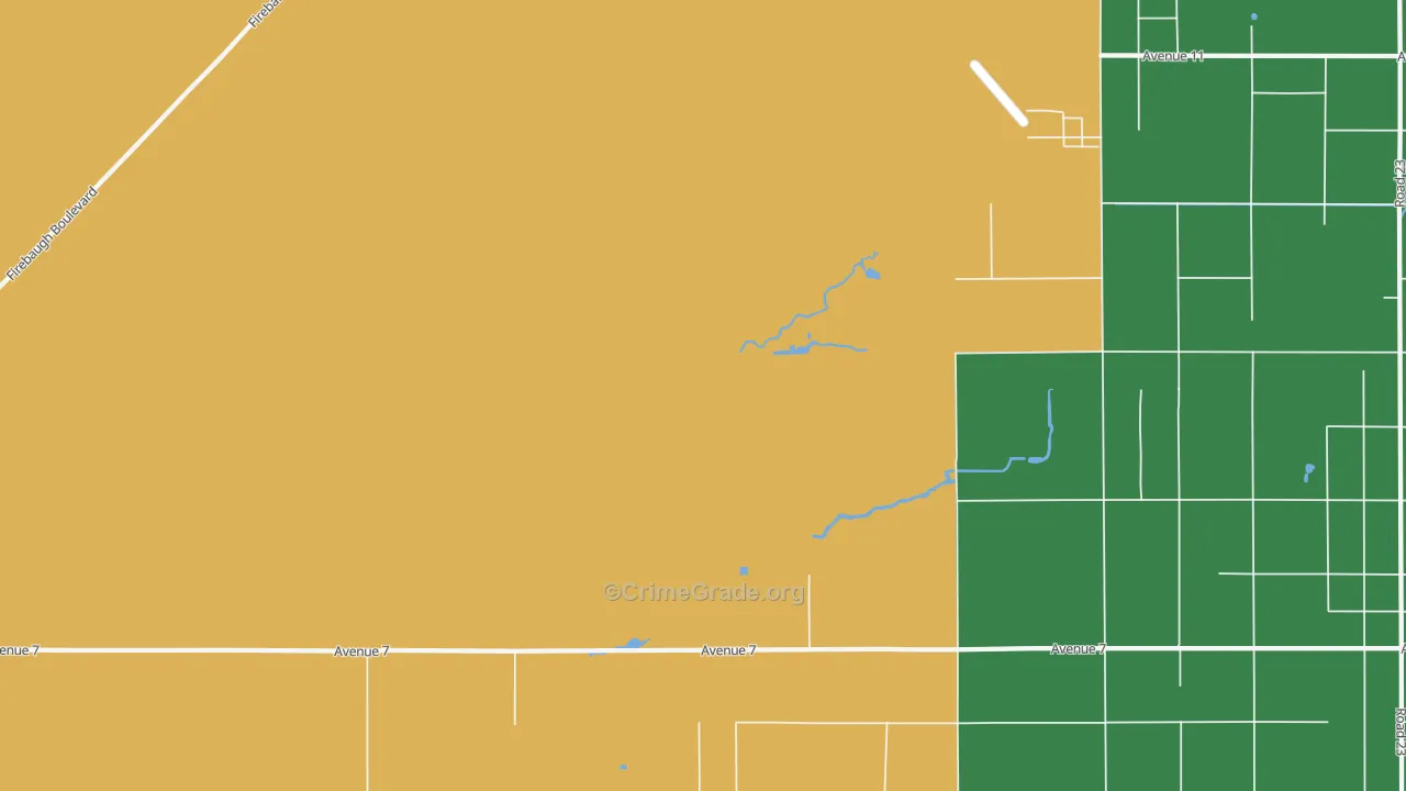 Daulton, CA Map of Vehicle Theft Rates