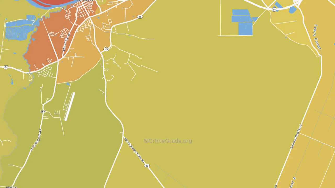 Davenport Forks, NC Map of Vehicle Theft Rates
