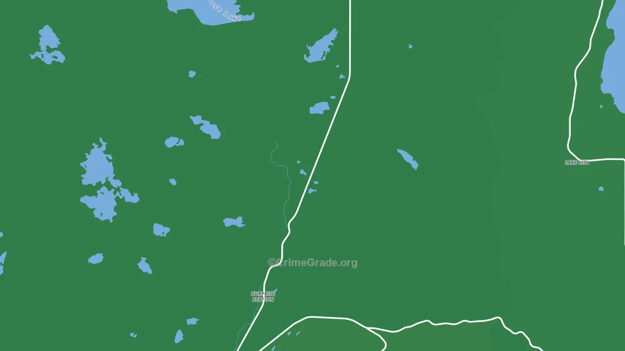 Davis Creek, CA Map of Vehicle Theft Rates