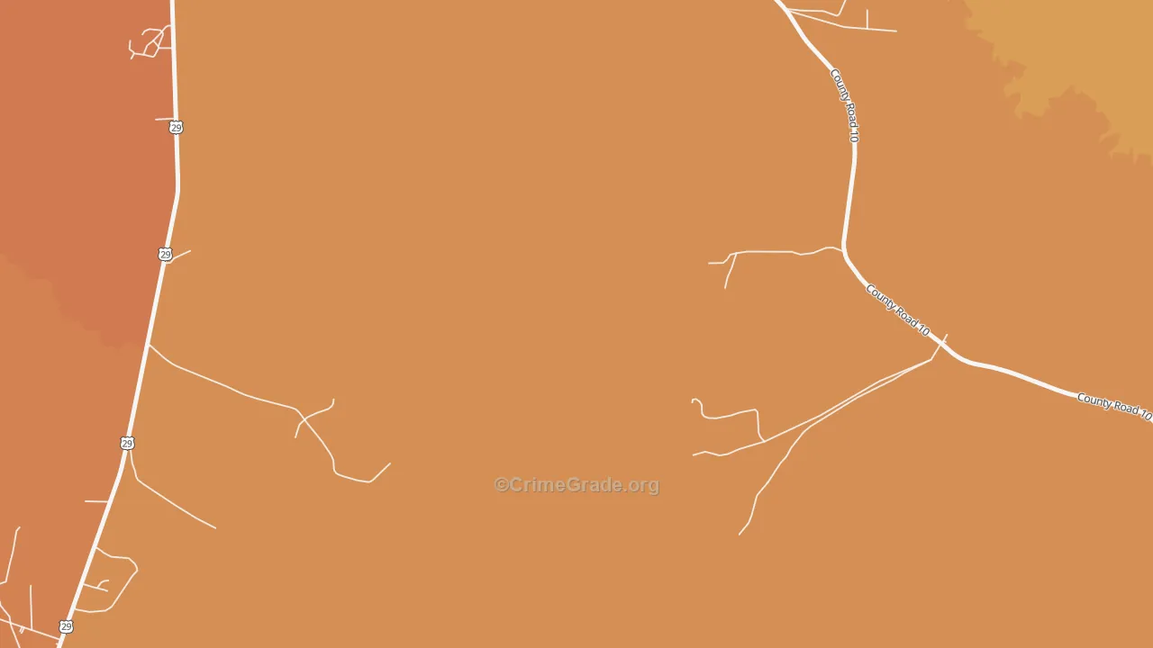 Davisville, AL Map of Vehicle Theft Rates